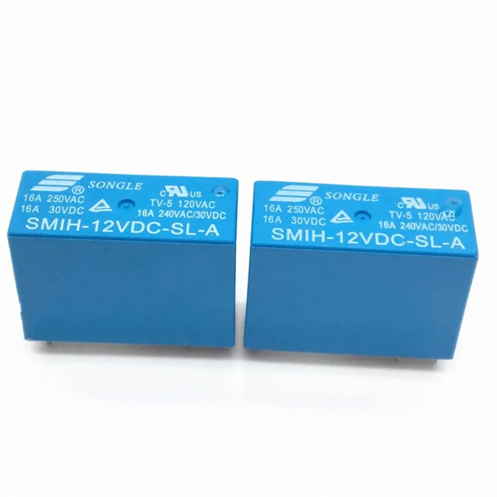 10 шт./лот Мощность реле SMIH 05VDC SL A 12VDC 24VDC 5 В 12 24 постоянного тока 16A 6PIN группа