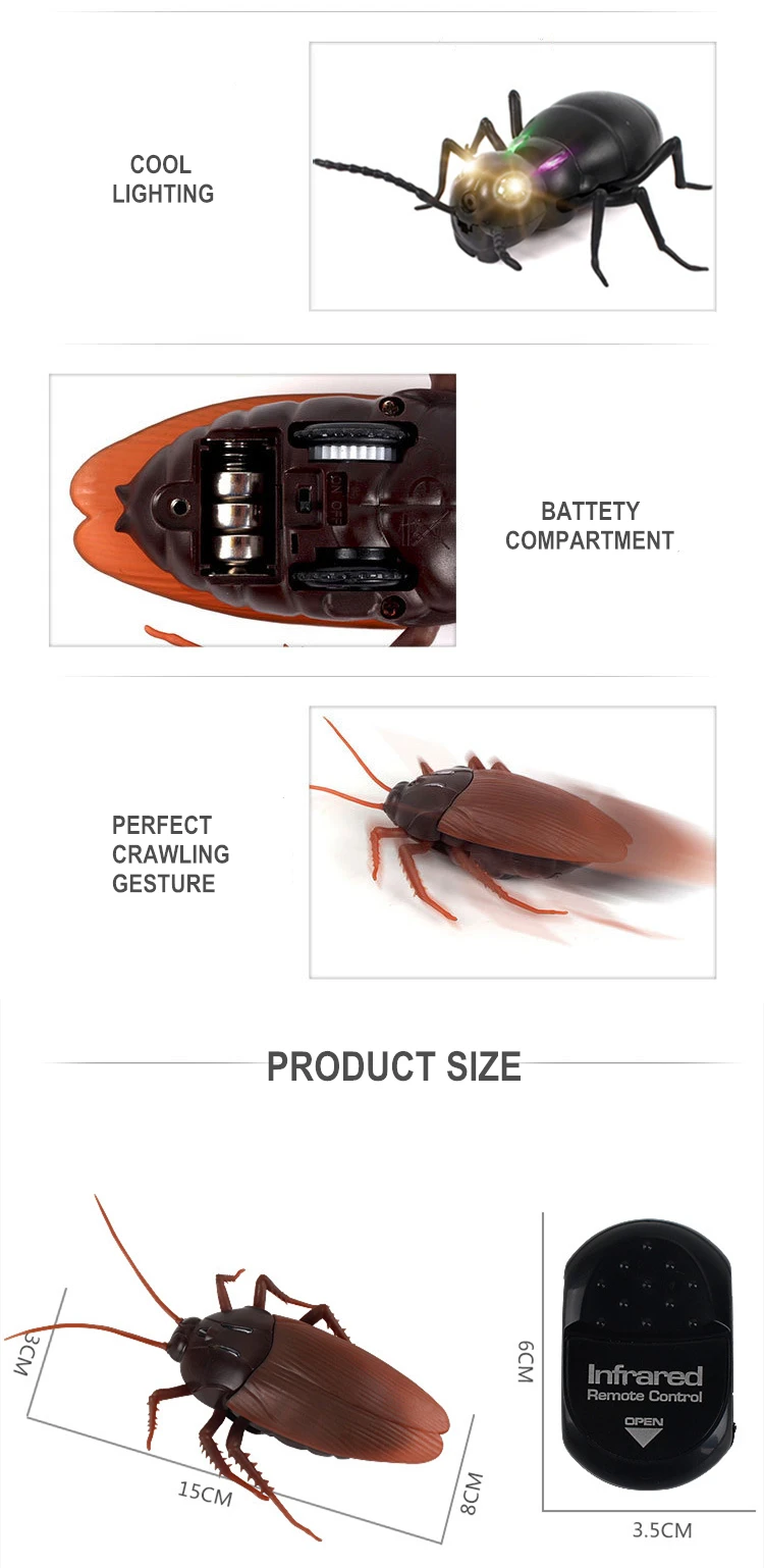 Радиоуправляемые Игрушки радиоуправляемые животные Новинка приколы дистанционное управление муравьи тараканы пауки ползающие насекомые Хэллоуин Ужасы розыгрыши