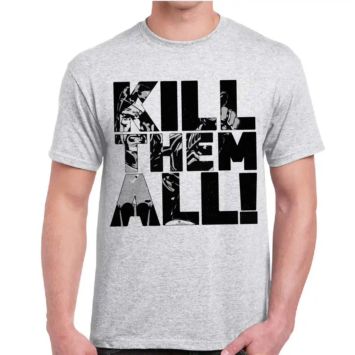 Модные Классические футболка серия ТВ The Walking Dead Maglietta Cotone Uomo Con Stampa убить их всех