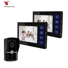 Yobang Security 7″ Color Video Doorphone Door Entry Video Intercom Systems Touch Keypad Door Phone Monitor Camera Doorbell