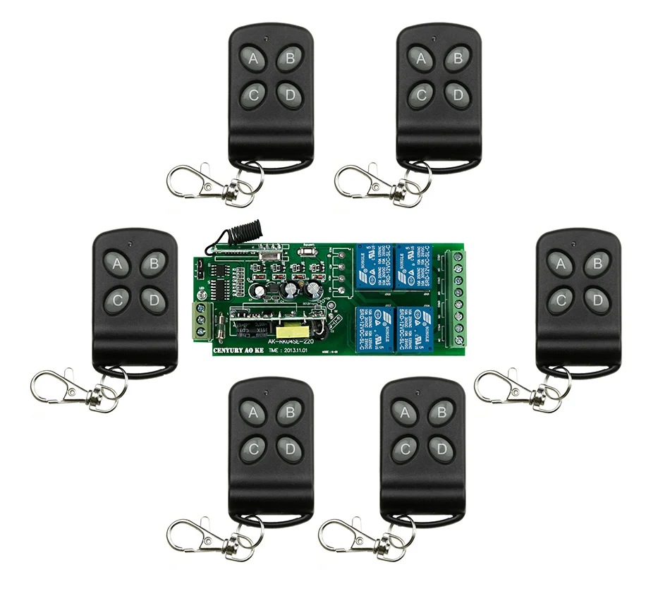 85v250V 110V 220V 4CH RF Wireless Remote Control Relay Switch