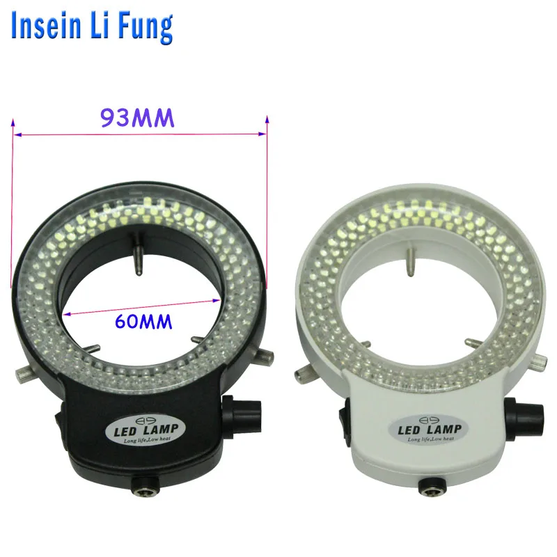 Adjustable 6500K 144 LED Ring Light illuminator Lamp For Industry Stereo Microscope Lens Camera Magnifier 110V-240V Adapter | Инструменты