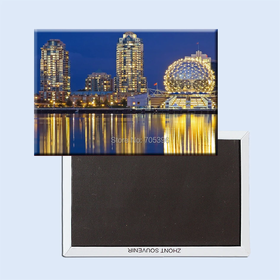 

Tourist Refrigerator Magnets 78*54mm,Vancouver-at-Night Travel Gift,Tourist Souvenir Rigid Fridge Magnets 20942