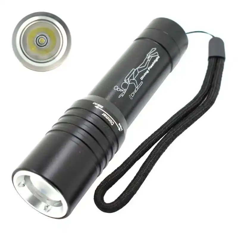 

Ultra Bright Scuba Torch Diving LED Flashlight Underwater Waterproof 50m XML-T6 Zoom In/out Dive Light Lamp 18650 Lantern Search
