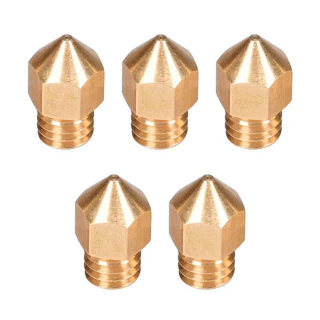 Cheap 5Pcs Small Parts Brass Heat Conducting Office Extruder Nozzle Accessories Threaded 3D Printer DIY Durable For 1.75mm MK8 Cheap 5Pcs Small Parts Brass Heat Conducting Office Extruder Nozzle Accessories Threaded 3D Printer DIY Durable For 1.75mm MK8