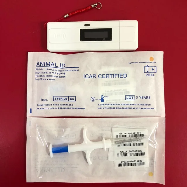 ISO 11784/5 FDX B 134.2KHz Mini pet microchip scanner animal tag