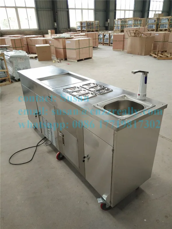 fried ice cream machine fry ice cream roller  (11)