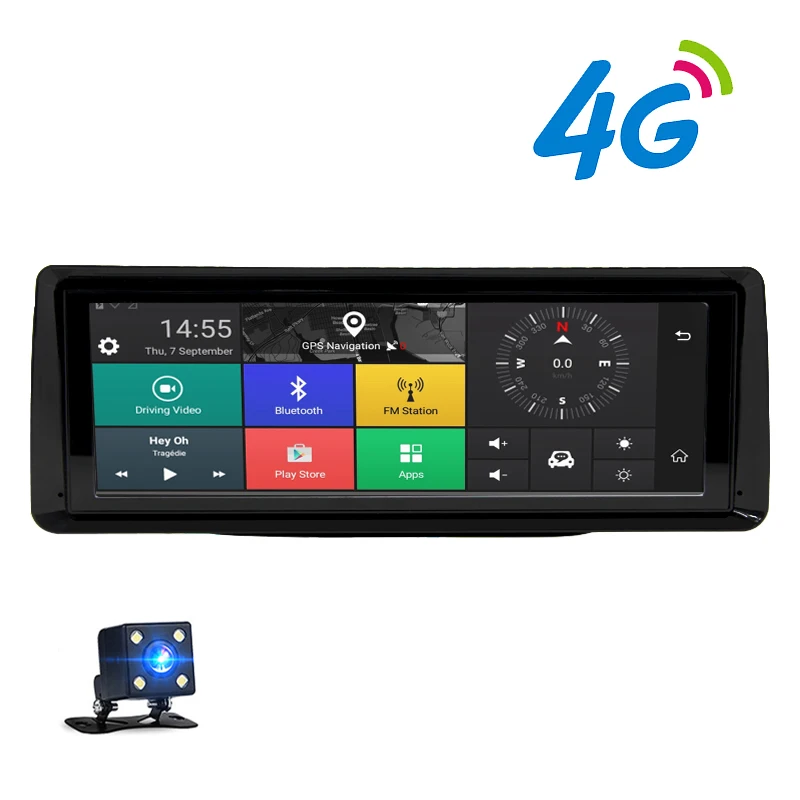 Автомобильный видеорегистратор 4G Android FHD 1080P 8 &quotэкран GPS