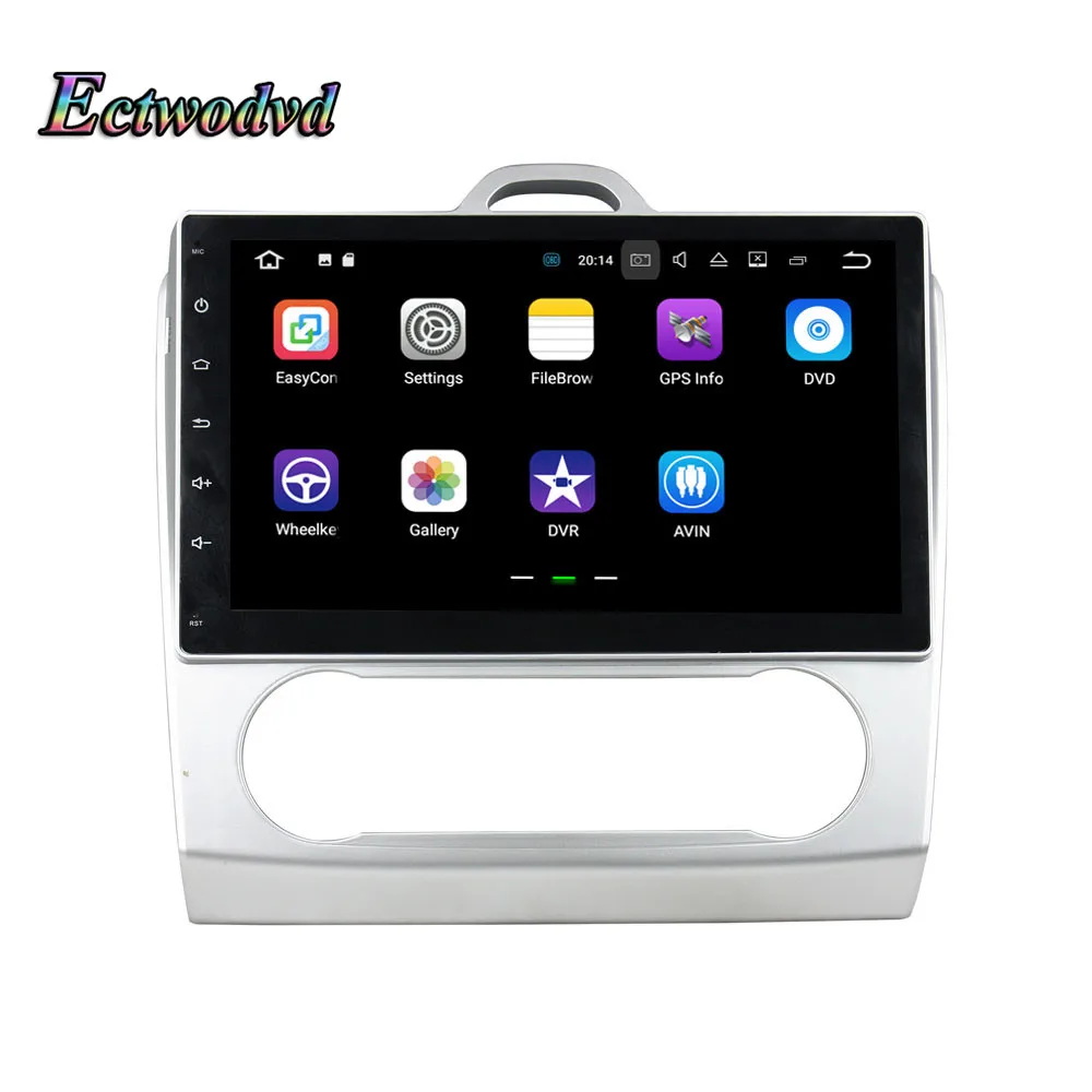 Sale Ectwodvd Octa Core 4G RAM 64G ROM Android 9.0 Car Multimedia DVD Player GPS HeadUnit for Ford Focus 2007 2008 2009 2010 2011 AT 15