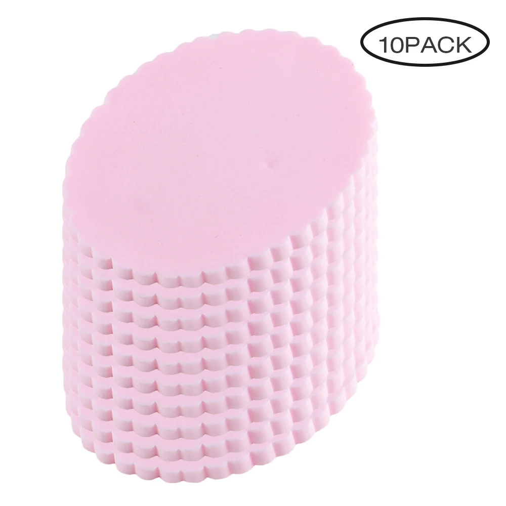 Новинка; 1/5/10 шт макияжные губки затяжек мордочка» и полосками для девочек и дам чистки Красота макияж тональный крем для лица с закругленным носком; Цвета: розовый, косметический инструмент пуховка для пудры