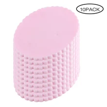 Новинка; 1/5/10 шт макияжные губки затяжек мордочка» и полосками для девочек и дам чистки Красота макияж тональный крем для лица с закругленным носком; Цвета: розовый, косметический инструмент пуховка для пудры