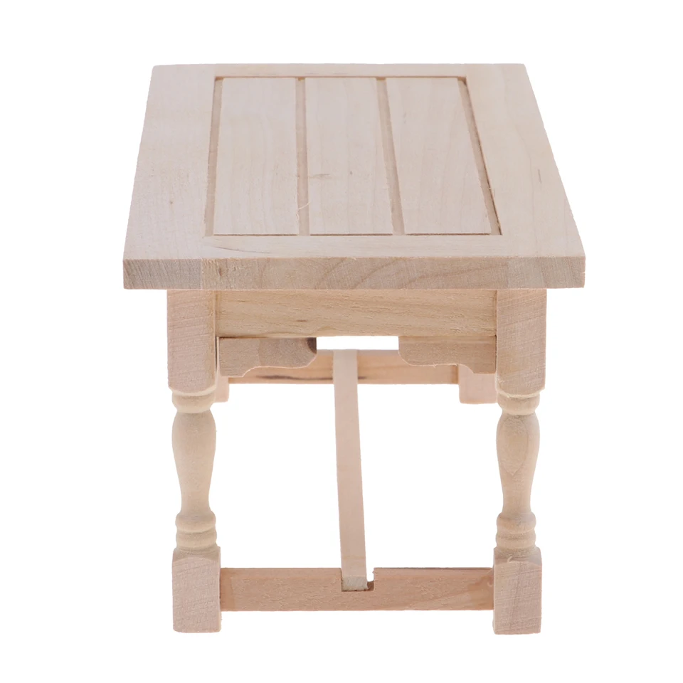1:12 Natural Wooden End Table Coffee Table Furniture Model Dollhouse Decor
