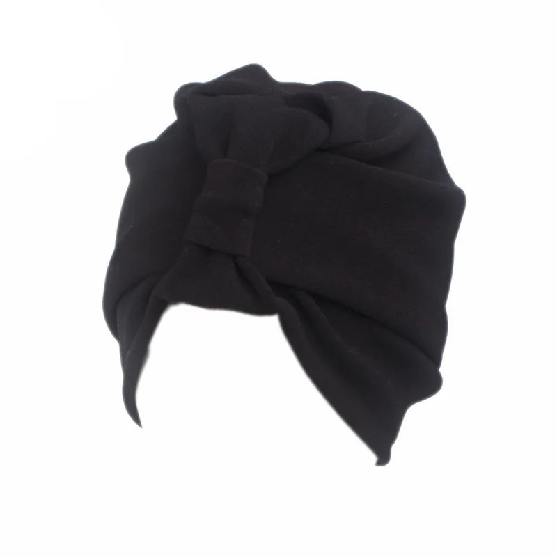 Muslim Women Ruffle Bowknot Cotton Turban Hat Scarf Bandanas Cancer Chemo Beanies Headwear Head Wrap Cap Hair Loss Accessories