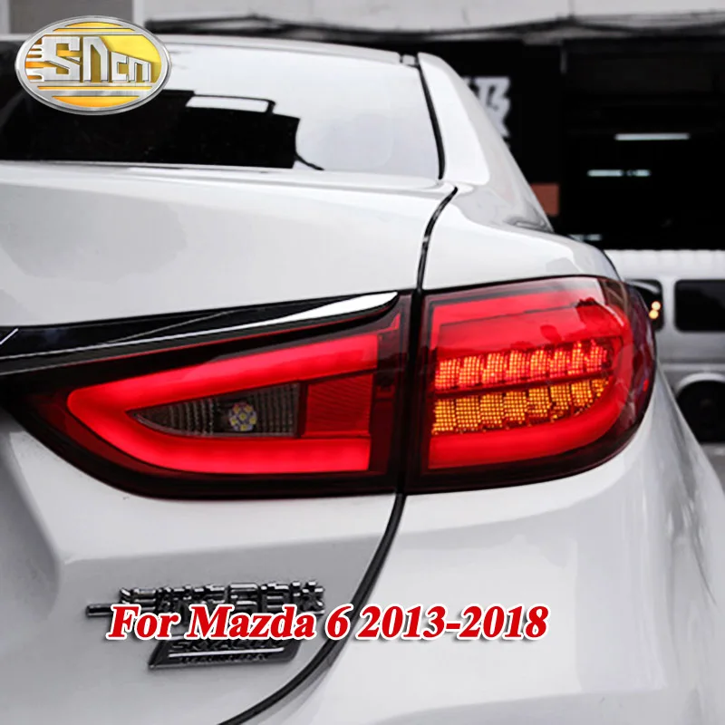 Rear Fog Lamp+ Brake Light+ Reverse Light+ Turn Signal Light Car LED Tail Light Taillight For Mazda 6 Atenza 2013