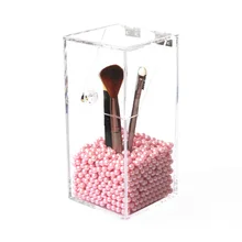 Кристалл Пластиковый Органайзер кисточек для макияжа косметическая коробка для хранения инструмент для макияжа мигающий карандаш держатель губная помада Органайзер чехол