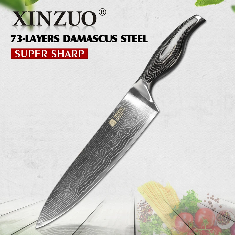 XINZUO 8'' inch Chef Knife 73 layer Japan VG10 Damascus Kitchen Knives