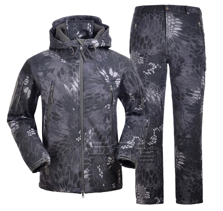 MANDRAKE Softshell Waterproof Fleece Jacket & Pants TAD Kryptek Hunting Hoodie 