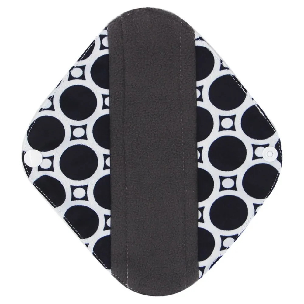 1Pc Washable Organic Reusable Bamboo Cloth Menstrual Pads Lady Cloth Pad Feminine Hygiene Pad Sanitary Pads 5