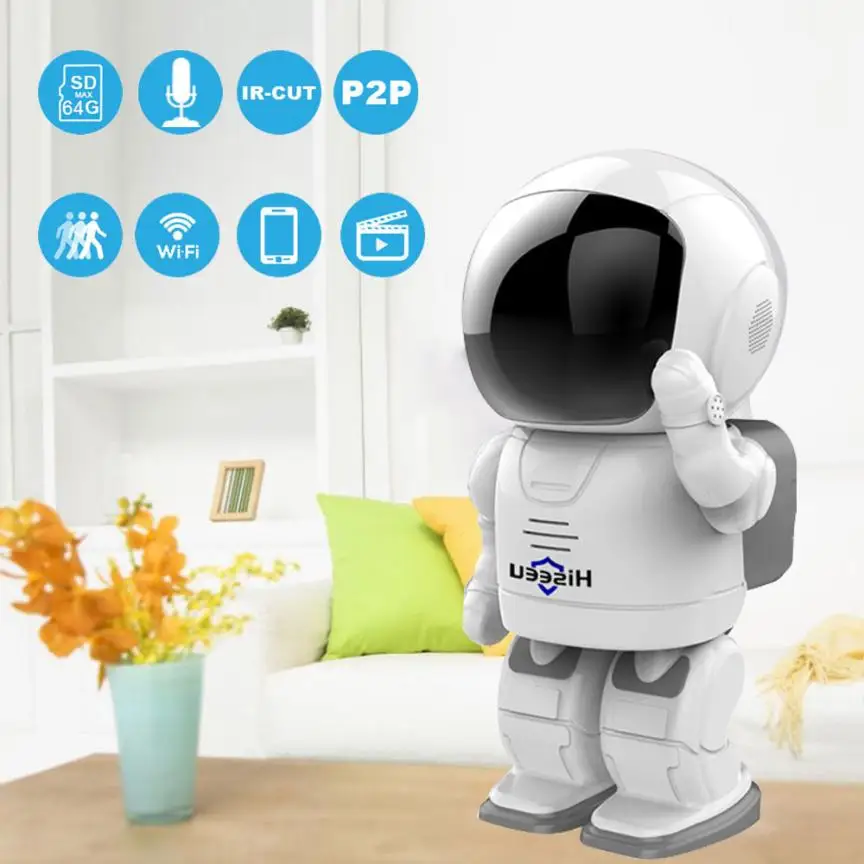 

960P 1.3MP HD Wifi Wireless IP Camera Night Vision Network Camera CCTV Robot Camera Baby Monitor Support Two-Way Audio Hiseeu 42