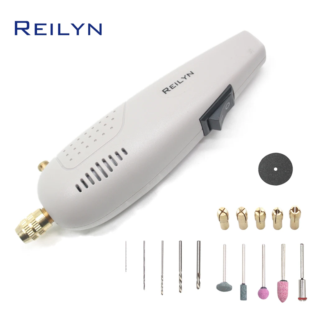 Мини шлифовальный станок DC 12V 1000mA dremel ручная мини дрель 12000 об/мин 0 5 3 2 мм зажимный патрон|Точильные камни| |