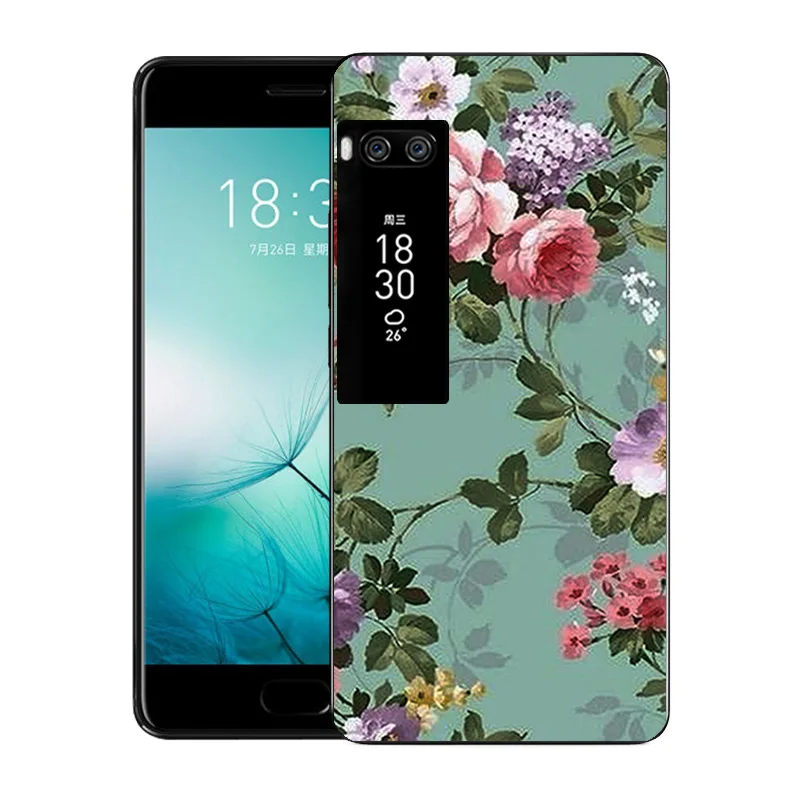 Чехол для Meizu Pro 7 мягкий силиконовый прозрачный чехол из ТПУ с Scape принтом ультра