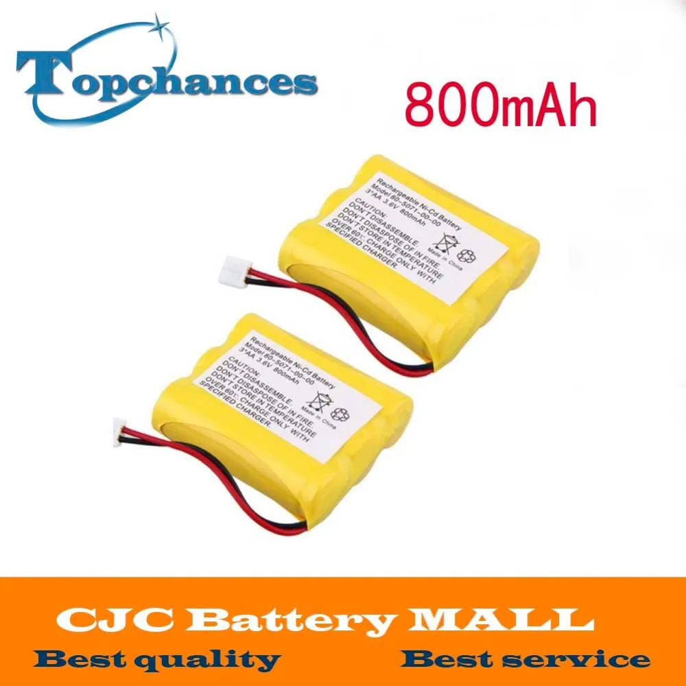 2 pieces Cordless Phone Battery Replacement Ni Cd AA 800mAh 3.6V For Vtech 80 5071 00 00 JST H