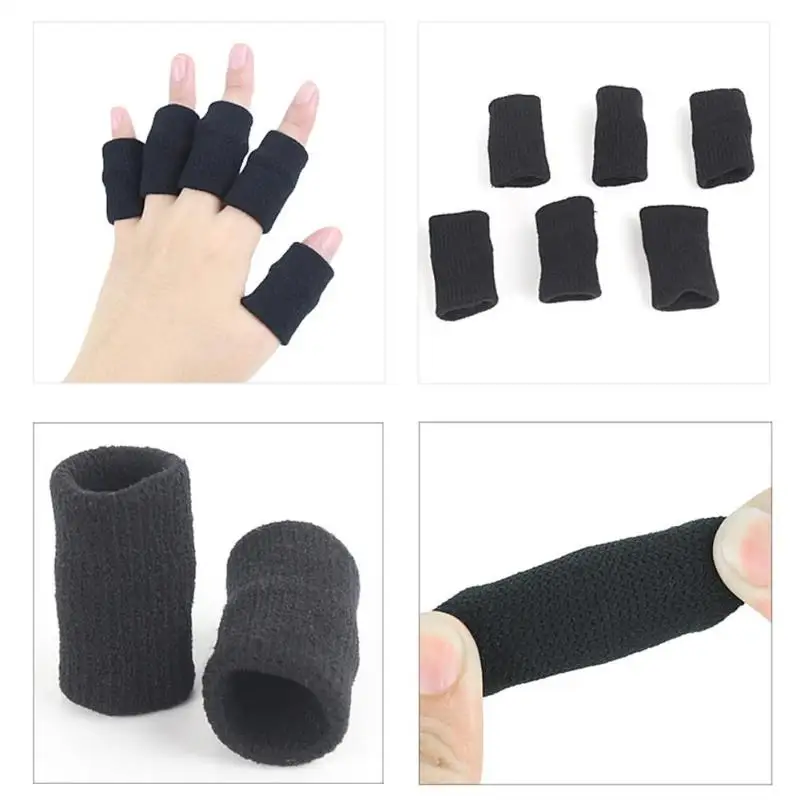 10pcs Stretch Sports Finger Sleeves Arthritis Outdoor Finger Support Guards Basketball Beach Volleyball Finger Protection Care