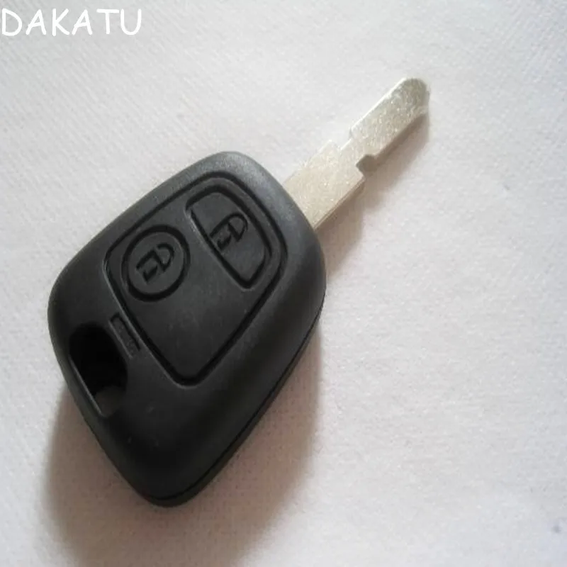 DAKATU 2 кнопки пустой удаленный Корпус ключа для Peugeot 406 407 408 607 Fob чехол с логотипом