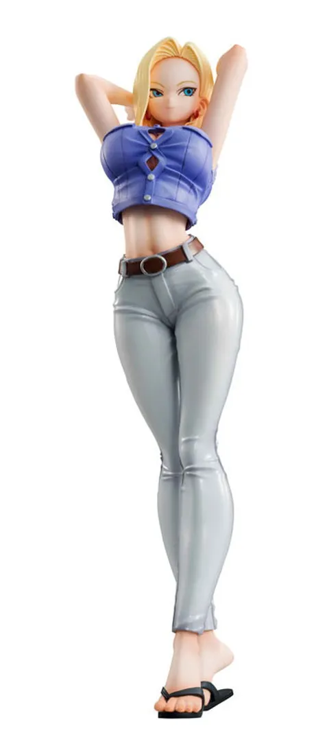 19 см сексуальный лазурь Android 18 фигурка игрушки кукла Рождественский подарок с