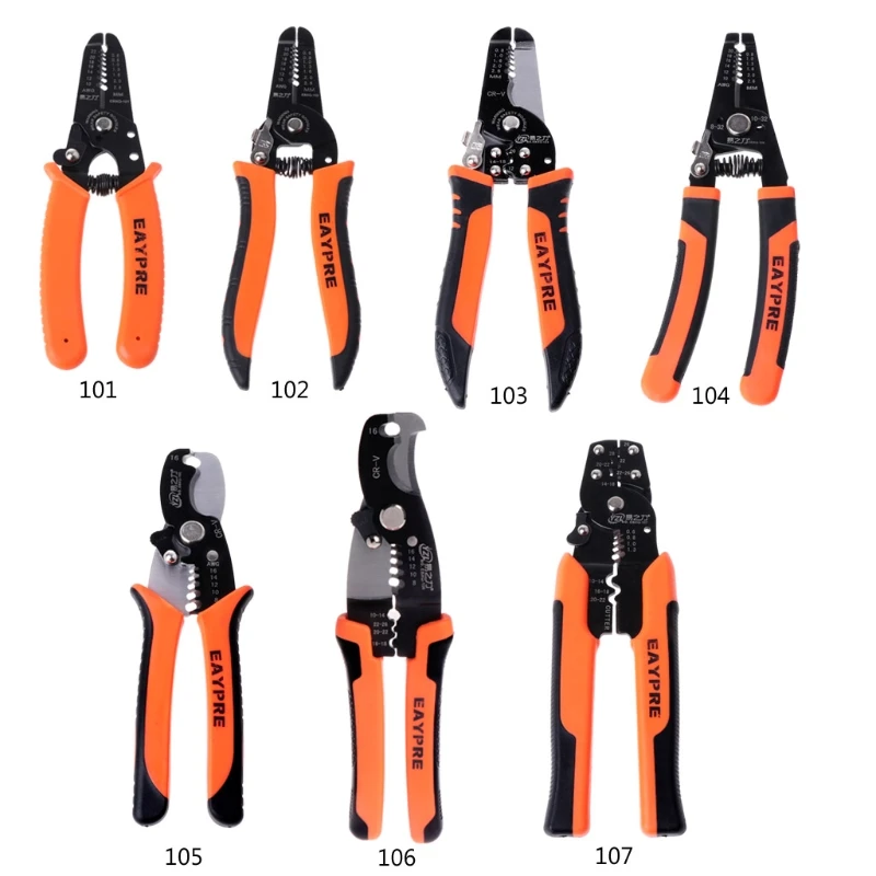  Multifunctional Cable Wire Stripper Cutter Crimper Cutting Pliers Handle Tools - 32855109352