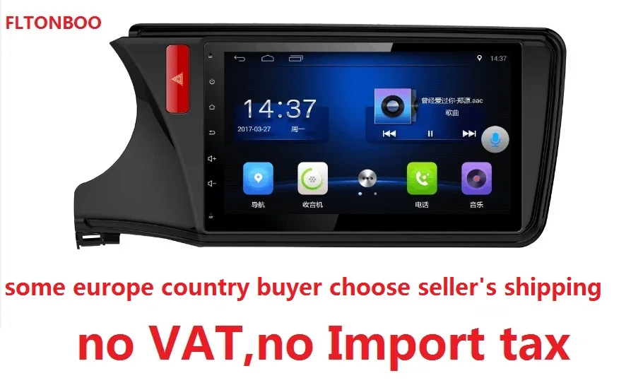 10 1-дюймовый 1024x600 четырехъядерный Android 7 0 для HONDA city 2015 Автомобильный gps навигатор 3G