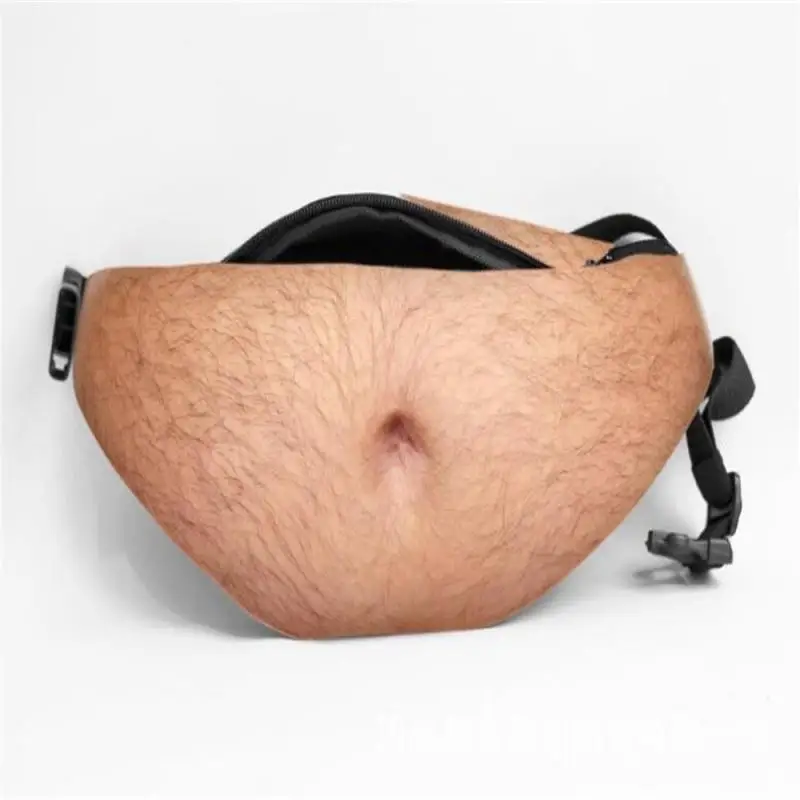 Funny Dad Bag Beer Belly Bag Flesh Colored Fat Belly Fan Pack Anti