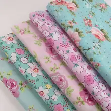 Винтажная саржевая хлопковая ткань для шитья пэчворк с цветочным принтом, материал для самостоятельной сборки одежды и детских шляп различных размеров L13