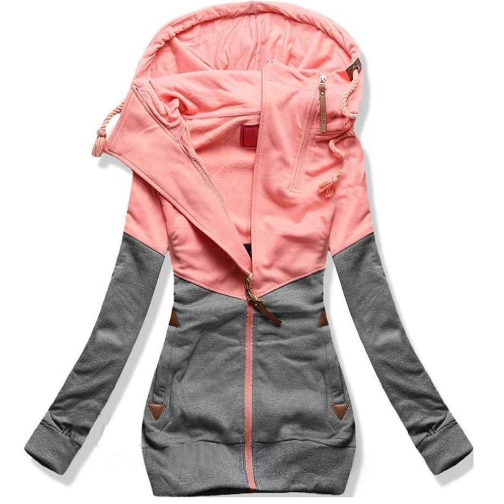 Winter Korean Harajuku Hoodie Sweatshirt Hooded Women Casual Long Sleeve Patchwork Pullover Hoodies Moletom Tracksuits Grey Pink Winter Korean Harajuku Hoodie Sweatshirt Hooded Women Casual Long Sleeve Patchwork Pullover Hoodies Moletom Tracksuits Grey Pink
