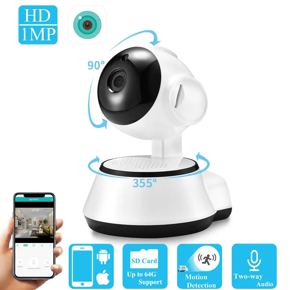 

BESDER Wifi Smart Baby Monitor Camera HD 720P Two Way Audio Security IP Camera Wireless With Motion Detection Night Vision