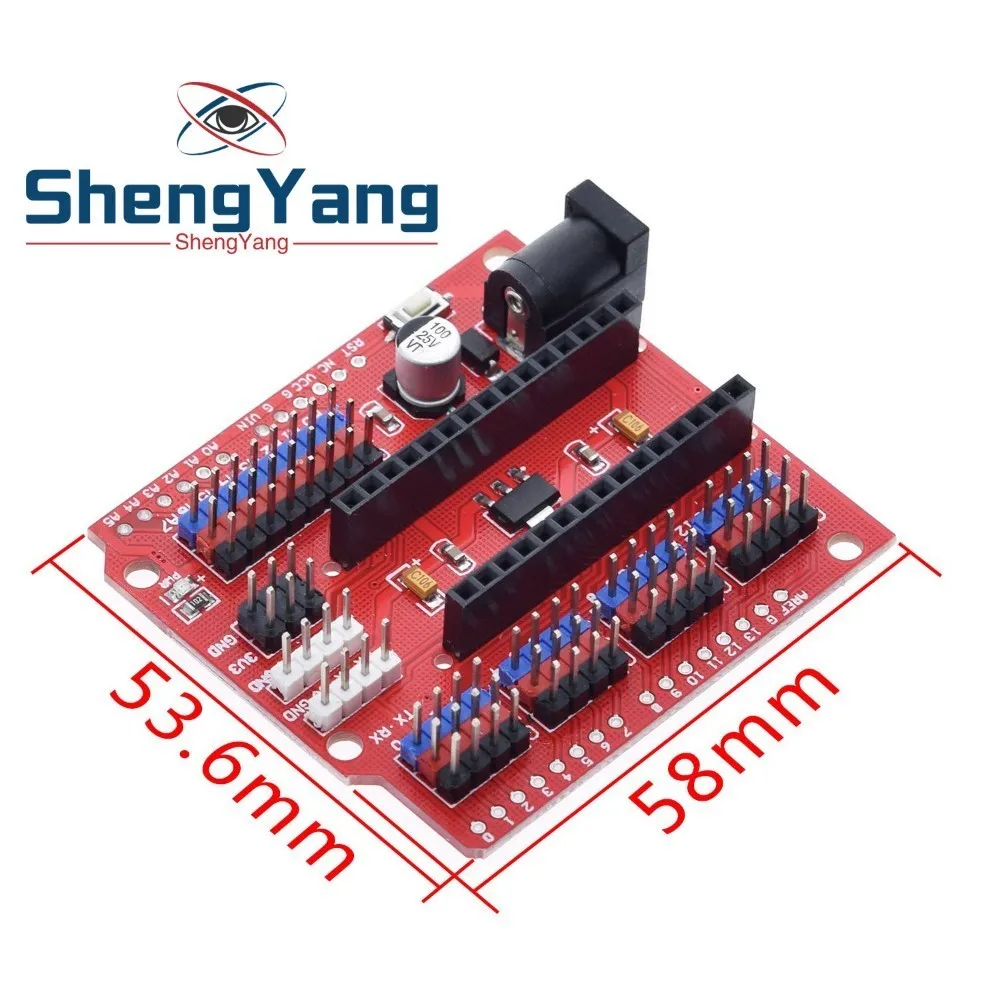 Плата совместимая с контроллером NANO I/O датчик расширения Shield Module для Arduino UNO R3 Nano