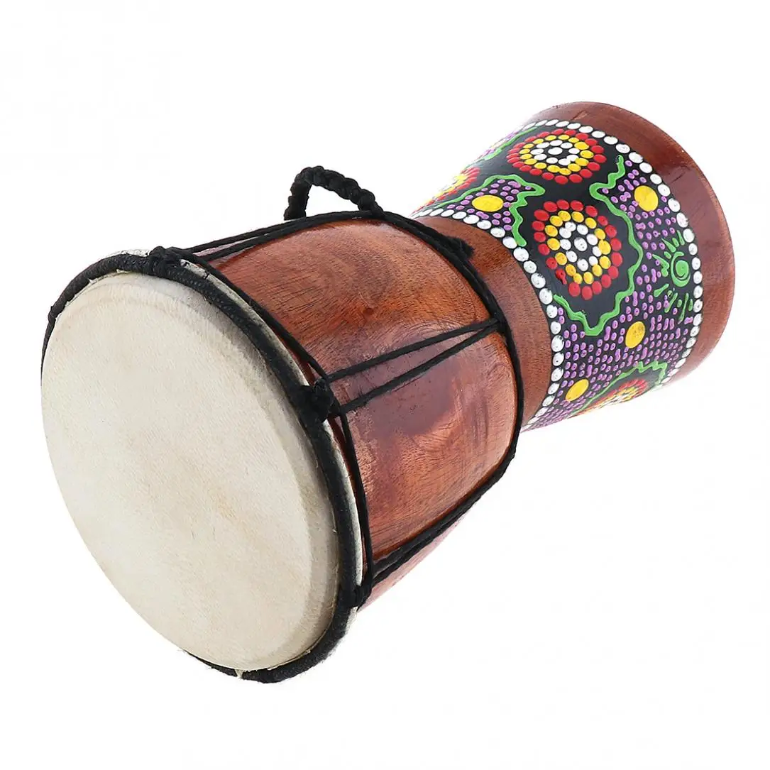 4 дюймов 6 дюймов Профессиональный Африканский Djembe барабан дерево козья кожа хороший звук традиционный музыкальный инструмент