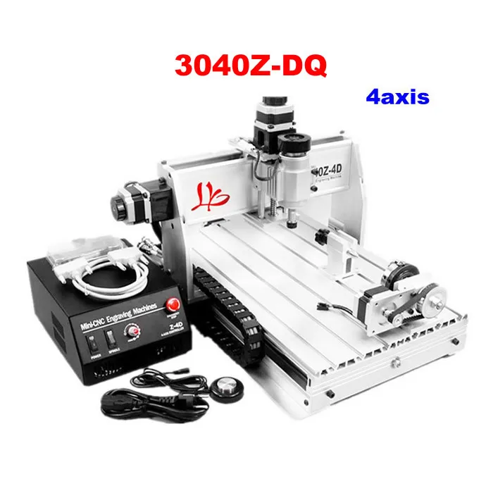 CNC 3040Z DQ 4 axis mini CNC engraving machine with precise ball screw