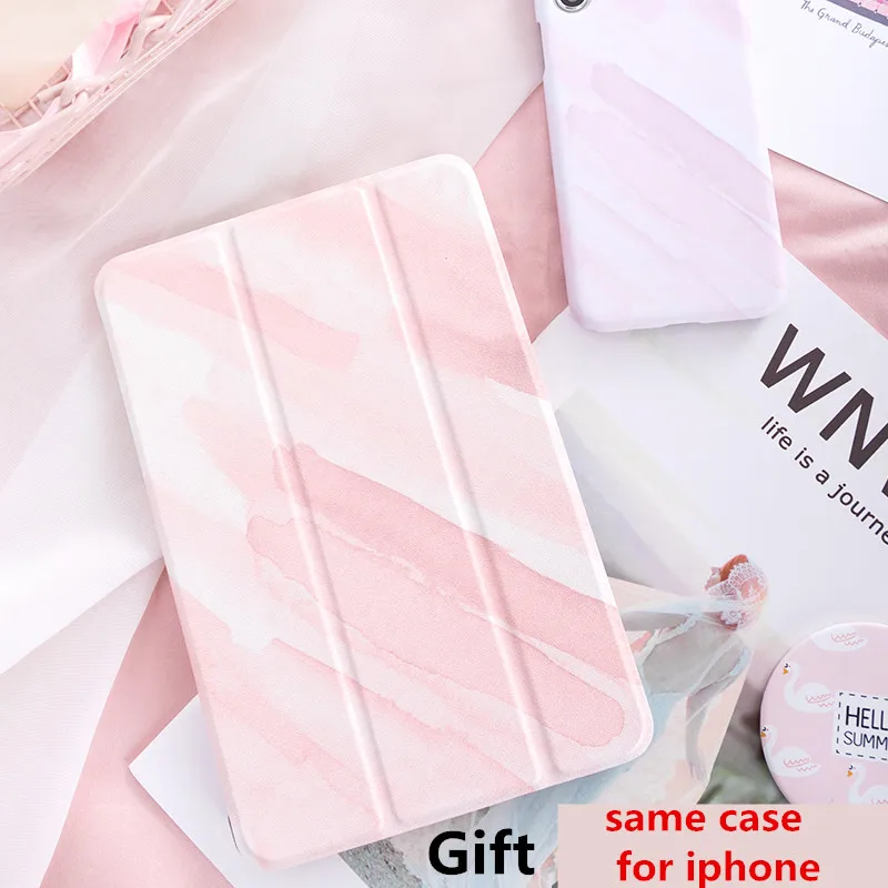 

Pink Marble Magnet Flip Cover case For iPad Pro 9.7 10.5 11 12.9 Air Air2 Mini 1 2 3 4 Tablet Case For ipad 9.7 2017 2018 A1893