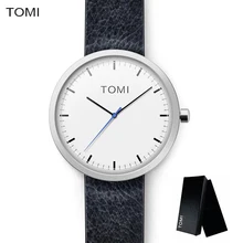TOMI Vintage Leather Strap Women Watch Fashion Casual Quartz Men Watches Simple Style Elegant Ladies Wristwatch