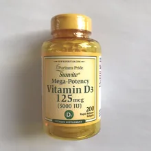 Sunvite мега-сила витамин D3 5000 IU 200 софтгели