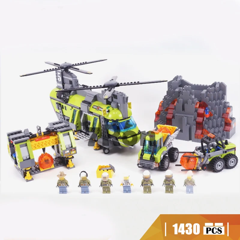 

02087 Compatible with Lego blocks City 60125 Heavy-Lift Helicopter Model building toys hobbies bricks for children boys Gifts