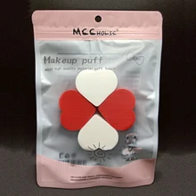 4 шт. Cosmeticos user za Sopro Esponja Fundacao Maquiagem Suave Esponja Umida e seca Sopro DE Cosmeticos coracao-sopro em forma