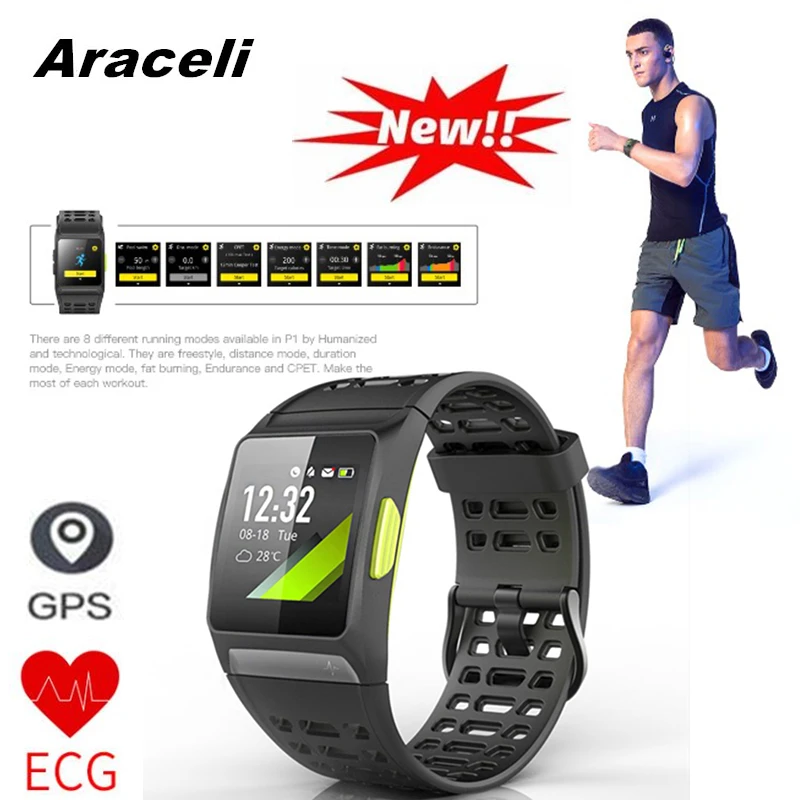 

2019 New ECG Heart Rate Sleep Monitor Smartwatch GPS Waterproof Activity Tracker Sport Smart Watch Men Woman Reloj Deportivo