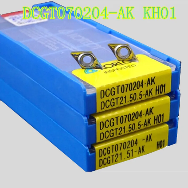 10PCS KORLOY DCGT070204-AK KH01 Cemented carbide inserts CNC blade lathe Processing copper and aluminum. wood | Инструменты