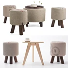 Best Price as low as $103.50 Wooden Furniture Fashion shoes stool wood ottoman stool dressing minimalist pure cotton fabric sofa,wood furniture wait stool