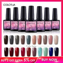 COSCELIA 8 мл 40 цветов Гель-лак УФ-гель для ногтей Нейл-арт все для маникюра впитывающий полуперманентный гель для наращивания ногтей
