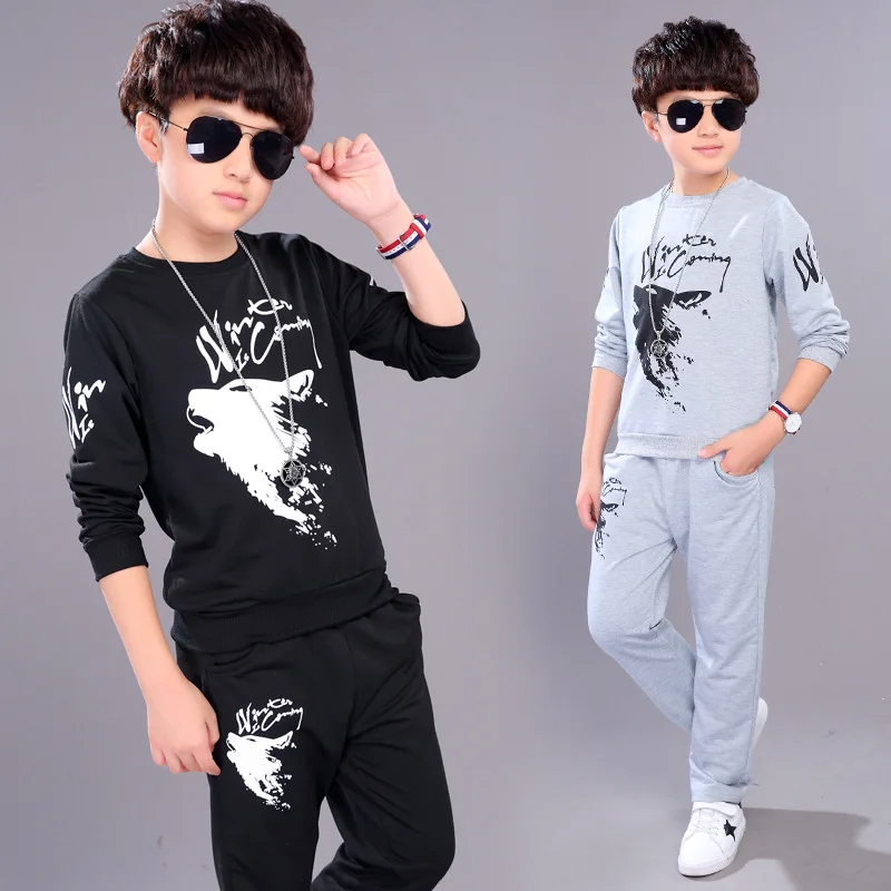 Kids Boys Spring Clothes Set Animal Wolf Toddler Vestidos Kids Baby Boy