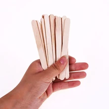 

50Pcs/Lot Colored Wooden Popsicle Sticks Natural Wood Ice Cream Sticks Kids DIY Hand Crafts Art Ice Cream Lolly Cake Tools