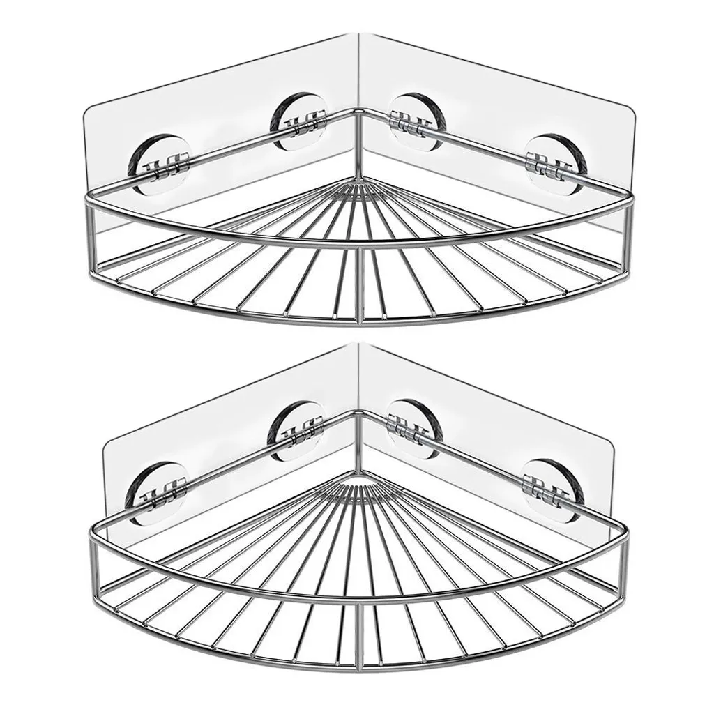 

Suction Cup Shower Caddy Bath Shelf Storage Combo Organizer Basket for Shampoo Conditioner Soap Razor Bathroom Accesseries G723